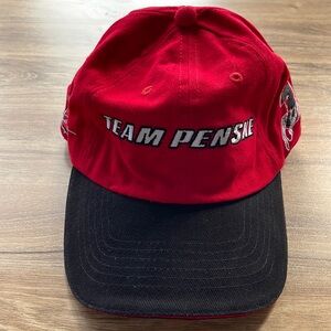 NWOT Vintage 2004 TEAM PENSKE Hat Cap Mens NASCAR Red Black # 6 # 3 Racing Logo